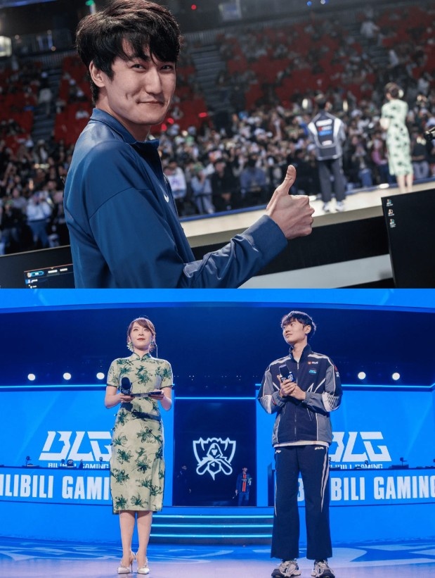 LOL官推晒Karsa在幕后给Knight比赞的照片：Karsa & Knight